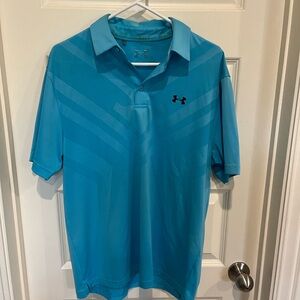 Under Armour Blue Polo Shirt Lightweight Performance